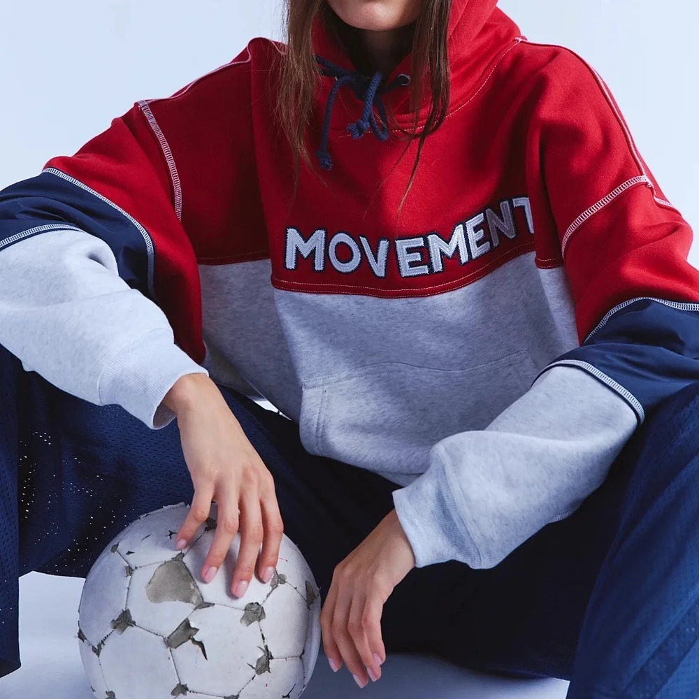 NWT FP MOVEMENT COLORBLOCK LOGO HOODIE - Picture 4 of 16